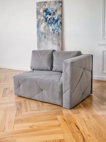 Диван 1010 серый, правый (BRENDOSS) в Богдановиче - bogdanovich.mebel-e96.ru