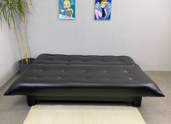 Диван-кровать Поло Стайл экокожа Sunny Black в Богдановиче - bogdanovich.mebel-e96.ru