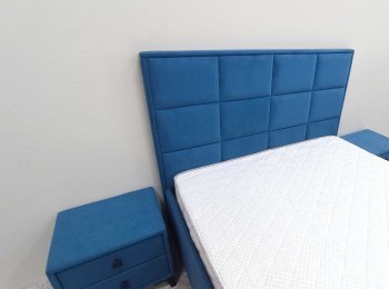 Кровать с подъемным механизмом Мега синий (Лин) в Богдановиче - bogdanovich.mebel-e96.ru