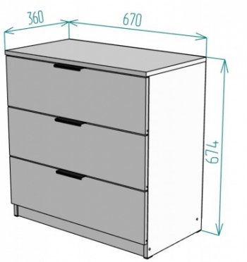 Комод Anna K215 674х670х360 в Богдановиче - bogdanovich.mebel-e96.ru