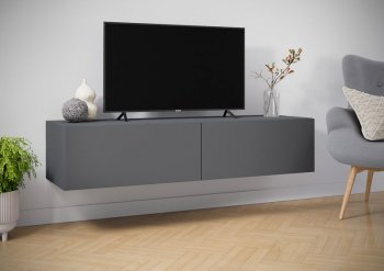 Навесная тумба под ТВ Айден ТБН06-1400 серый (ИЦ) в Богдановиче - bogdanovich.mebel-e96.ru