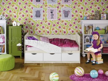 Кровать Бабочки Шарли белый (Миф) в Богдановиче - bogdanovich.mebel-e96.ru