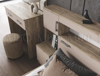 Спальный гарнитур Бася крафт/кашемир (Миф) в Богдановиче - bogdanovich.mebel-e96.ru