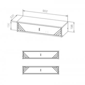 Стол туалетный (навесной) Байкал (СВ) в Богдановиче - bogdanovich.mebel-e96.ru