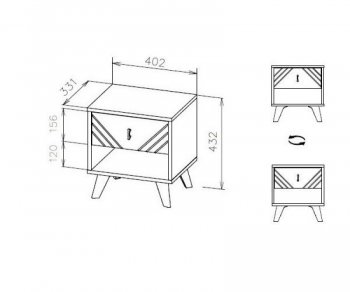 Тумба прикроватная Байкал (СВ) в Богдановиче - bogdanovich.mebel-e96.ru