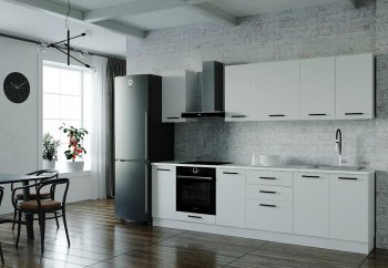 Кухонный гарнитур Белый глянец 2800 МДФ (Санвут) в Богдановиче - bogdanovich.mebel-e96.ru