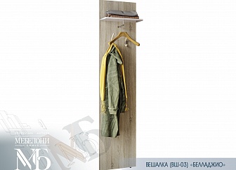 Вешалка Белладжио ВШ-03 (БТС) в Богдановиче - bogdanovich.mebel-e96.ru | фото