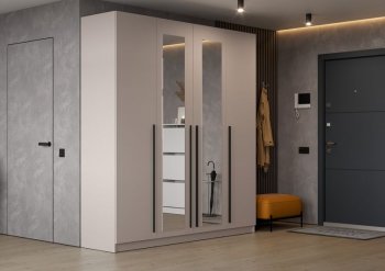 Шкаф 2000 мм Берген ШК-2000 с зеркалом кашемир (ИЦ) в Богдановиче - bogdanovich.mebel-e96.ru