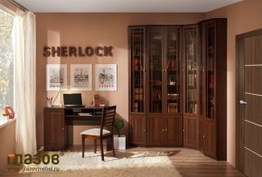 Библиотека Шерлок орех шоколадный дуб сонома в Богдановиче - bogdanovich.mebel-e96.ru