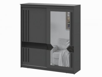 Шкаф-купе №25 2000 мм Блэк ЛАЙТ графит (СВ) в Богдановиче - bogdanovich.mebel-e96.ru