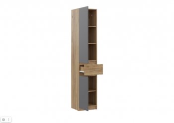 Шкаф (пенал) 400 мм Бостон Лайт ШК-001 серый (Стиль) в Богдановиче - bogdanovich.mebel-e96.ru