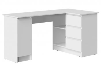 Стол письменный угловой Бостон лайт СП-003 белый (Стиль) в Богдановиче - bogdanovich.mebel-e96.ru