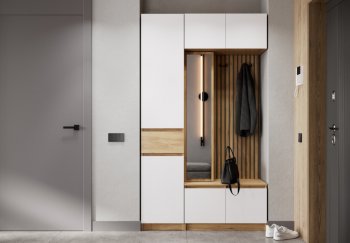 Прихожая Бостон Лайт комп.1 белый (Стиль) в Богдановиче - bogdanovich.mebel-e96.ru