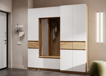 Прихожая Бостон Лайт комп.2 белый (Стиль) в Богдановиче - bogdanovich.mebel-e96.ru