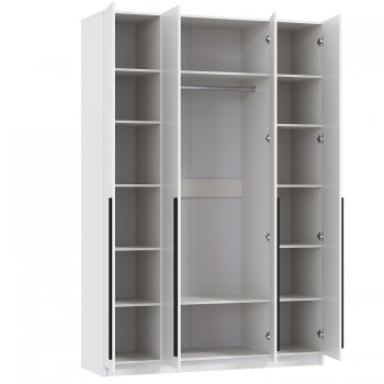 Шкаф 1600 мм 67.13 Брандо ЛДСП белый (высота 2400) (Олмеко) в Богдановиче - bogdanovich.mebel-e96.ru