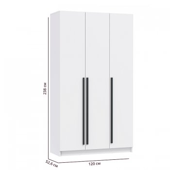 Шкаф 1200 мм 67.12 Брандо ЛДСП Белый (высота 2400) (Олмеко) в Богдановиче - bogdanovich.mebel-e96.ru