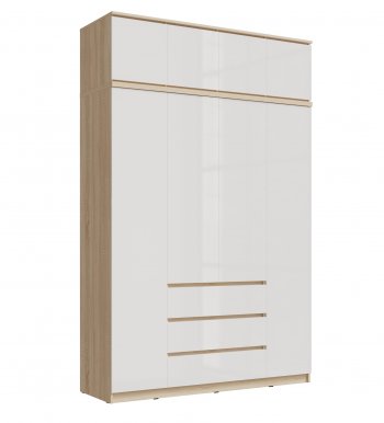 Шкаф 1600 мм Челси с антресолью сонома (Миф) в Богдановиче - bogdanovich.mebel-e96.ru