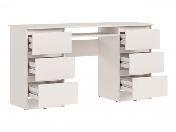 Письменный стол Челси 6 ящиков кашемир (Миф) в Богдановиче - bogdanovich.mebel-e96.ru