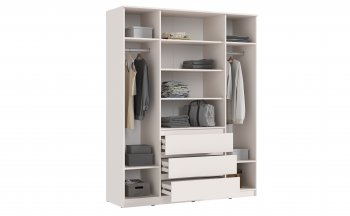 Шкаф 1600 мм Челси с антресолью Кашемир (Миф) в Богдановиче - bogdanovich.mebel-e96.ru