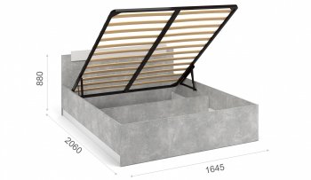 Кровать с подъемным механизмом Чикаго Ателье светлый/белый (Имп) в Богдановиче - bogdanovich.mebel-e96.ru