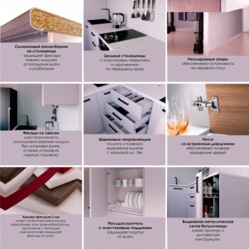 Кухонный гарнитур Изумруд 2550 мм (Санвут) в Богдановиче - bogdanovich.mebel-e96.ru