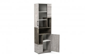 Пенал Д-10 открытый Денвер Риббек серый (СБК) в Богдановиче - bogdanovich.mebel-e96.ru