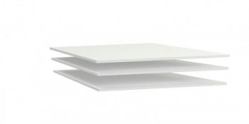 Дополнительные полки в шкаф 6-дверный, Клер (855*495*16) Белый (СБК) в Богдановиче - bogdanovich.mebel-e96.ru | фото