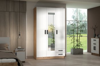 Шкаф 1200 мм Эконом с зеркалом (Зарон) в Богдановиче - bogdanovich.mebel-e96.ru | фото