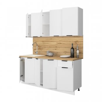 КУхонный гарнитур Эстетик 1800 мм белый (Сурская) в Богдановиче - bogdanovich.mebel-e96.ru