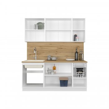 КУхонный гарнитур Эстетик 1800 мм белый (Сурская) в Богдановиче - bogdanovich.mebel-e96.ru