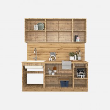 КУхонный гарнитур Эстетик 1800 мм порт-ройал (Сурская) в Богдановиче - bogdanovich.mebel-e96.ru