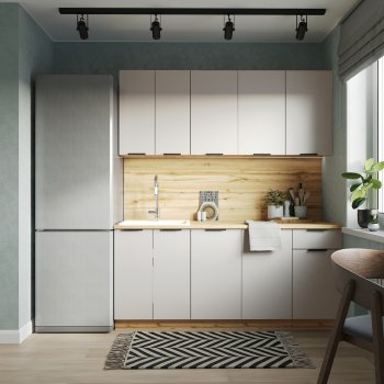 КУхонный гарнитур Эстетик 1800 мм порт-ройал (Сурская) в Богдановиче - bogdanovich.mebel-e96.ru