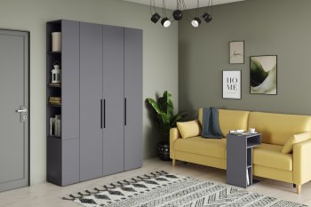 Стенка Эйр модульная, графит (Моби) в Богдановиче - bogdanovich.mebel-e96.ru
