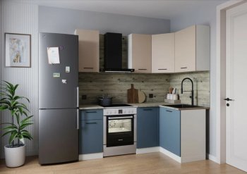 Кухонный гарнитур угловой Фьюжн 2000*1200 мм (Sanvut) в Богдановиче - bogdanovich.mebel-e96.ru