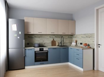 Угловой кухонный гарнитур Фьюжн 2600*1600 мм Sanvut в Богдановиче - bogdanovich.mebel-e96.ru