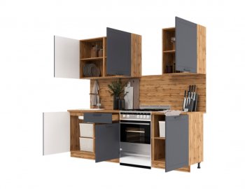 КУхонный гарнитур Глетчер 1800 мм маренго (Сурская) в Богдановиче - bogdanovich.mebel-e96.ru