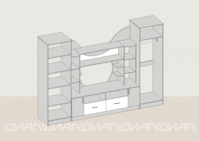 Гостиная Аллегро с 2 шкафами вариант-5 (венге/дуб белфорт) в Богдановиче - bogdanovich.mebel-e96.ru