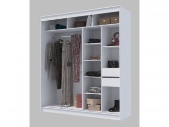 Шкаф-купе 2000 мм Гранд-1 ЛДСП, белый гладкий (Эра) в Богдановиче - bogdanovich.mebel-e96.ru