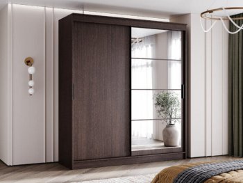 Шкаф-купе 2000 мм Гранд-1 ЛДСП/Зеркало, венге (Эра) в Богдановиче - bogdanovich.mebel-e96.ru