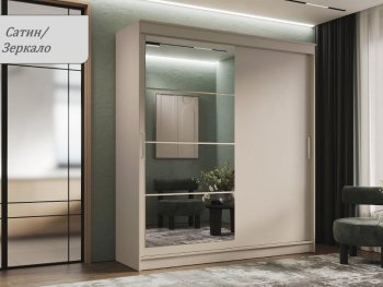 Шкаф-купе 2000 мм Гранд-1 ЛДСП/Зеркало, Сатин (Эра) в Богдановиче - bogdanovich.mebel-e96.ru