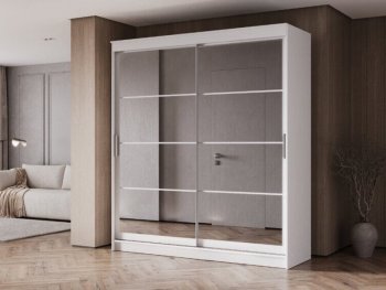 Шкаф-купе 2000 мм Гранд-1 зеркало/зеркало, белый (Эра) в Богдановиче - bogdanovich.mebel-e96.ru