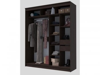 Шкаф-купе 2000 мм Гранд-1 ЛДСП, венге (Эра) в Богдановиче - bogdanovich.mebel-e96.ru