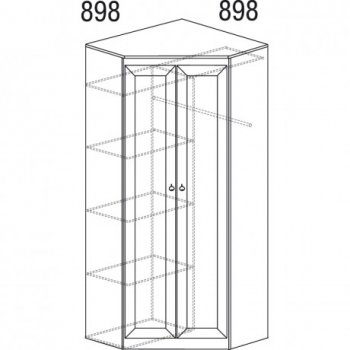 Шкаф угловой Инна 606 денвер темный (Яна) в Богдановиче - bogdanovich.mebel-e96.ru