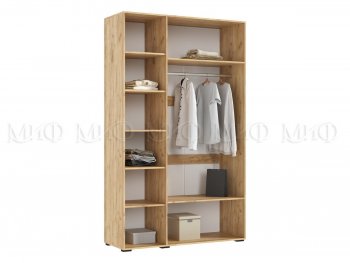 Шкаф 1350 мм Ирис с антресолью, крафт/графит (Миф) в Богдановиче - bogdanovich.mebel-e96.ru