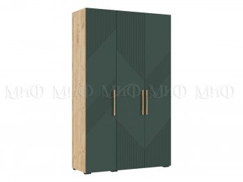 Шкаф 1350 мм Ирис с антресолью, крафт/грин (Миф) в Богдановиче - bogdanovich.mebel-e96.ru