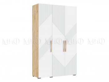 Шкаф 1350 мм Ирис с антресолью, крафт/белый (Миф) в Богдановиче - bogdanovich.mebel-e96.ru