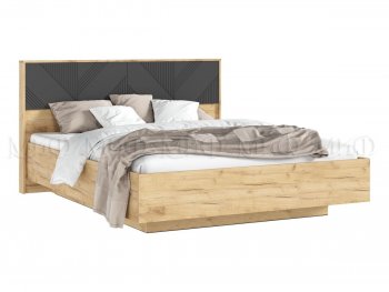 Кровать парящая Ирис крафт/графит с подсветкой (Миф) в Богдановиче - bogdanovich.mebel-e96.ru