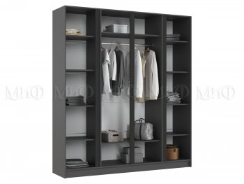 Шкаф 2000 мм 4-х ств. Келвин дуб золотой/графит (Миф) в Богдановиче - bogdanovich.mebel-e96.ru