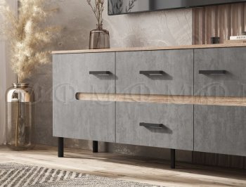 Тумба ТВ Ким бетон темный (Миф) в Богдановиче - bogdanovich.mebel-e96.ru