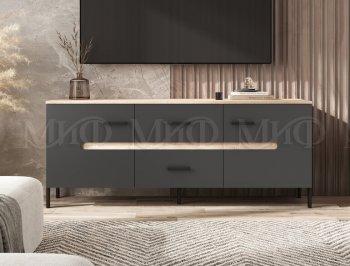 Тумба ТВ Ким графит софт (Миф) в Богдановиче - bogdanovich.mebel-e96.ru